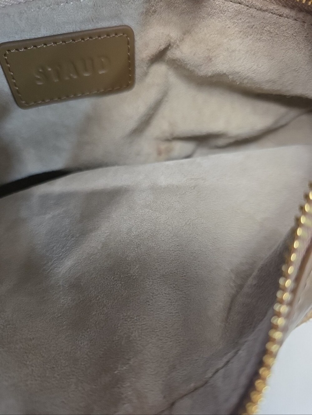 Staud Alden Suede Shoulder Bag In Hazel - Picture 7 of 10